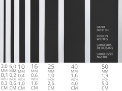 Doubleface satin ribbon in Swiss quality. 7 shades of grey and black with a delicate shimmering depth of color in 7 widths. Pollutant-free.