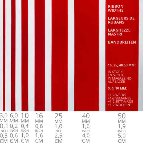 Satinband, Rot, 3 mm bis 5 cm Breite. Schweizer Qualität in 100 Farben für Schneiderei, Dekoration, Kränze, Weihnachten, schöne Geschenke!