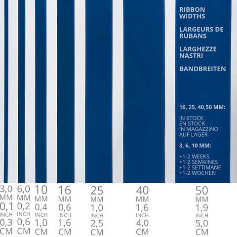 Satinband, Blau, Dunkelblau, Navy, 100 Farben. Zum Schneidern, Basteln, Dekorieren, Kränze binden. Schweizer Qualität!