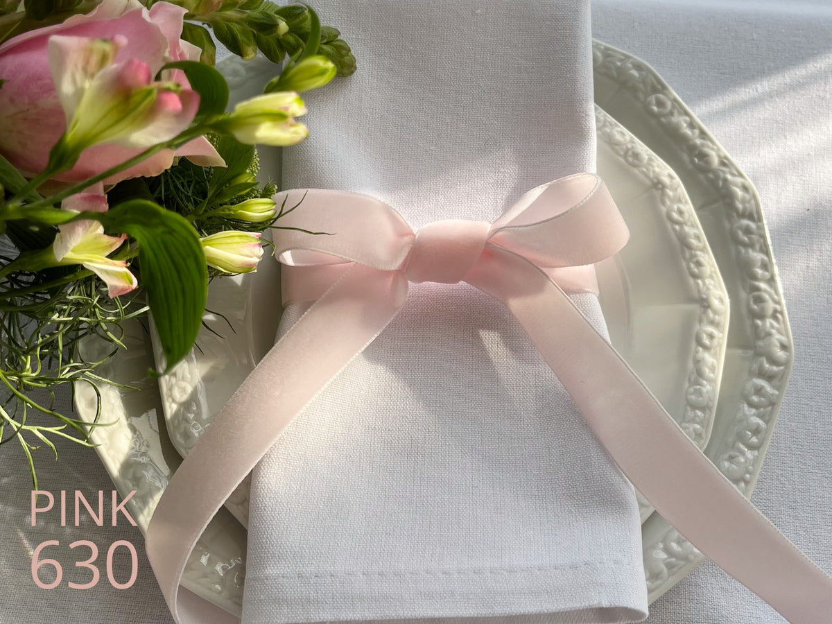 Edles Samtband in Schweizer Qualität. 10 Rosa- und Pinktöne mit zart schimmernder Farbtiefe in 4 Breiten. Schadstofffrei