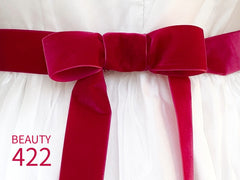 Samtband in Schweizer Qualität. 10 Rosatöne mit zart schimmernder Farbtiefe in 7 Breiten. Schadstofffrei.