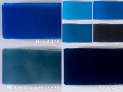 Samtband Navy, Nachtblau, Dunkelblau, Taubenblau. 4 Breiten, 72 Farben in Schweizer Qualität zum Nähen, Borten, Ostern, Blumen, Kränze, Deko