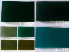 Dark green velvet ribbon. Swiss quality in 72 colors, each in 4 widths for sewing, Christmas and Easter decorations, wreaths, bouquets, DIY!