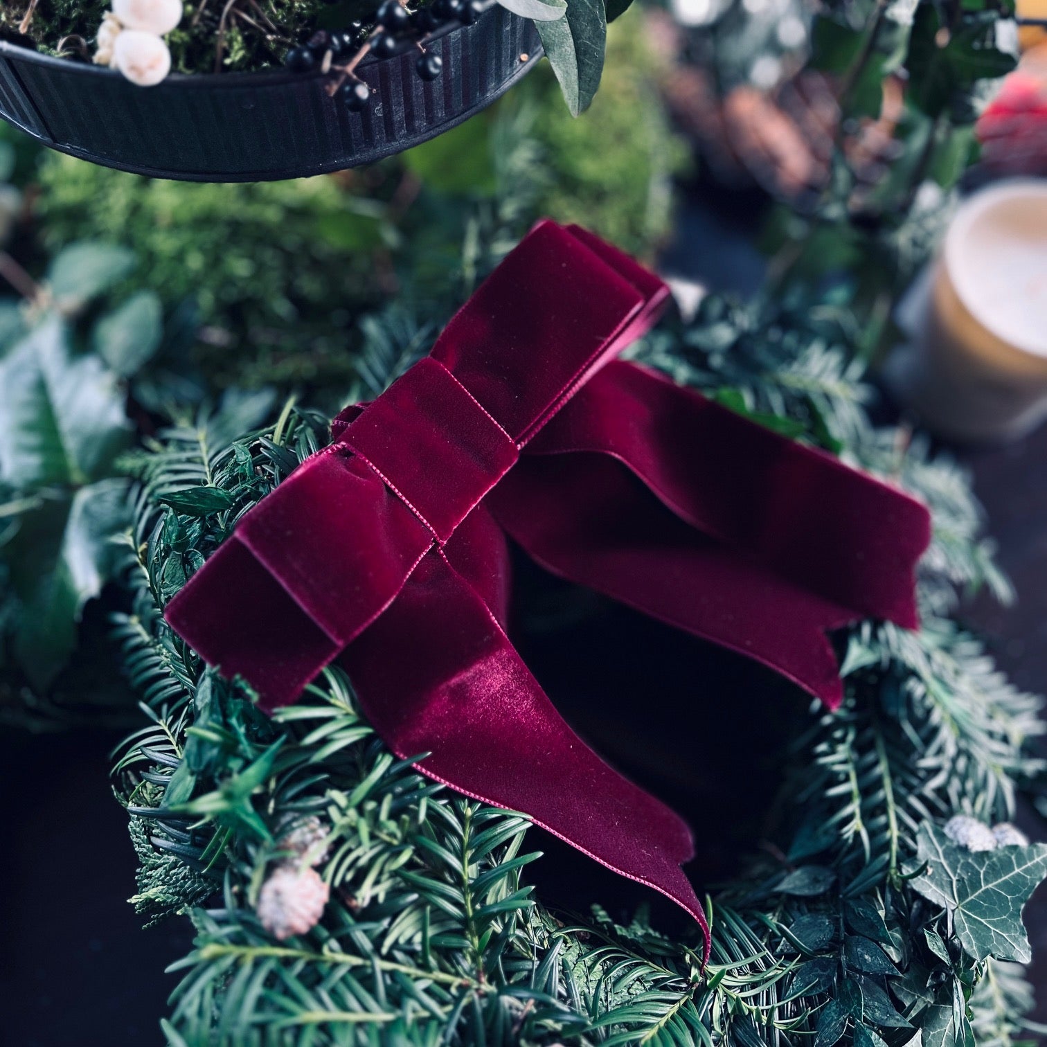 Samtband Bordeaux Dunkelrot by Seegang Berlin