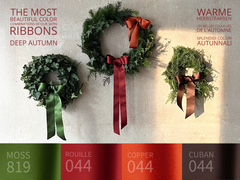 Doubleface Satinband in Schweizer Qualität. 7 Brauntöne mit zart schimmernder Farbtiefe in 7 Breiten. Schadstofffrei.