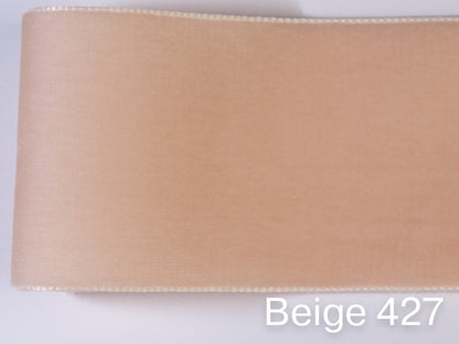 Swiss quality velvet ribbon. 7 shades of white with delicately shimmering color depth in 7 widths. Free of harmful substances.