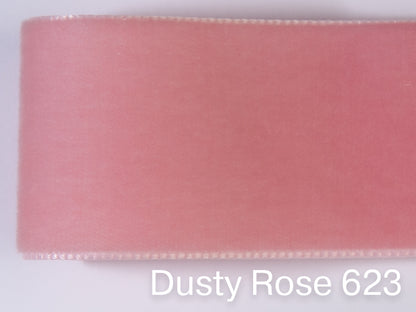 Swiss quality velvet ribbon. 10 shades of pink with a delicately shimmering depth of color in 7 widths. Free of harmful substances.