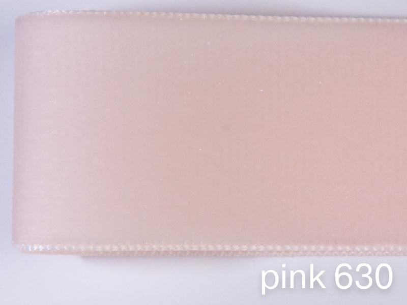 Swiss quality velvet ribbon. 10 shades of pink with a delicately shimmering depth of color in 7 widths. Free of harmful substances.