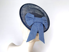 STATEMENT HAT - FRESH VINTAGE STYLE HAT WITH VICHY CHECK BOW