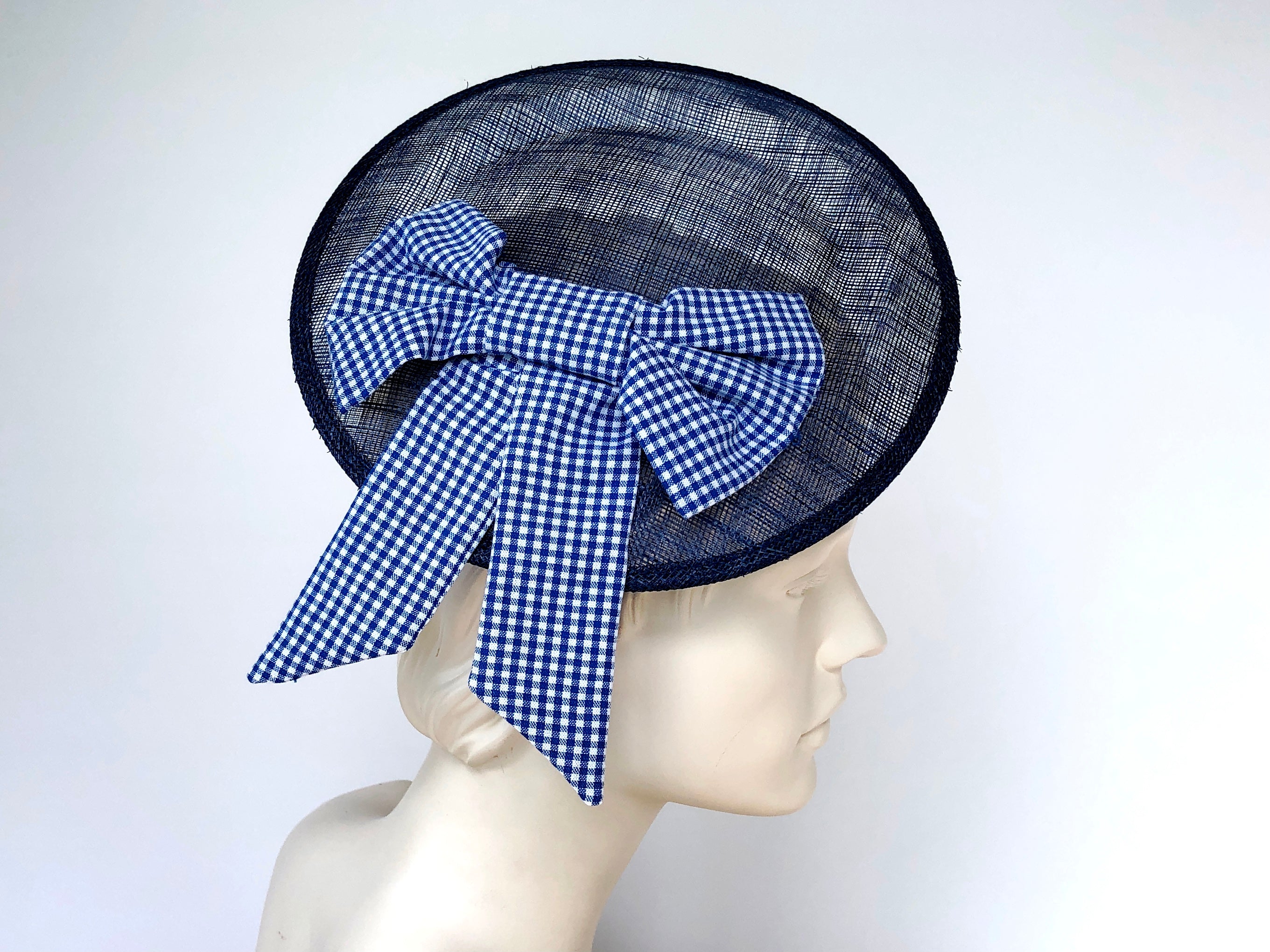 STATEMENT HAT - FRESH VINTAGE STYLE HAT WITH VICHY CHECK BOW
