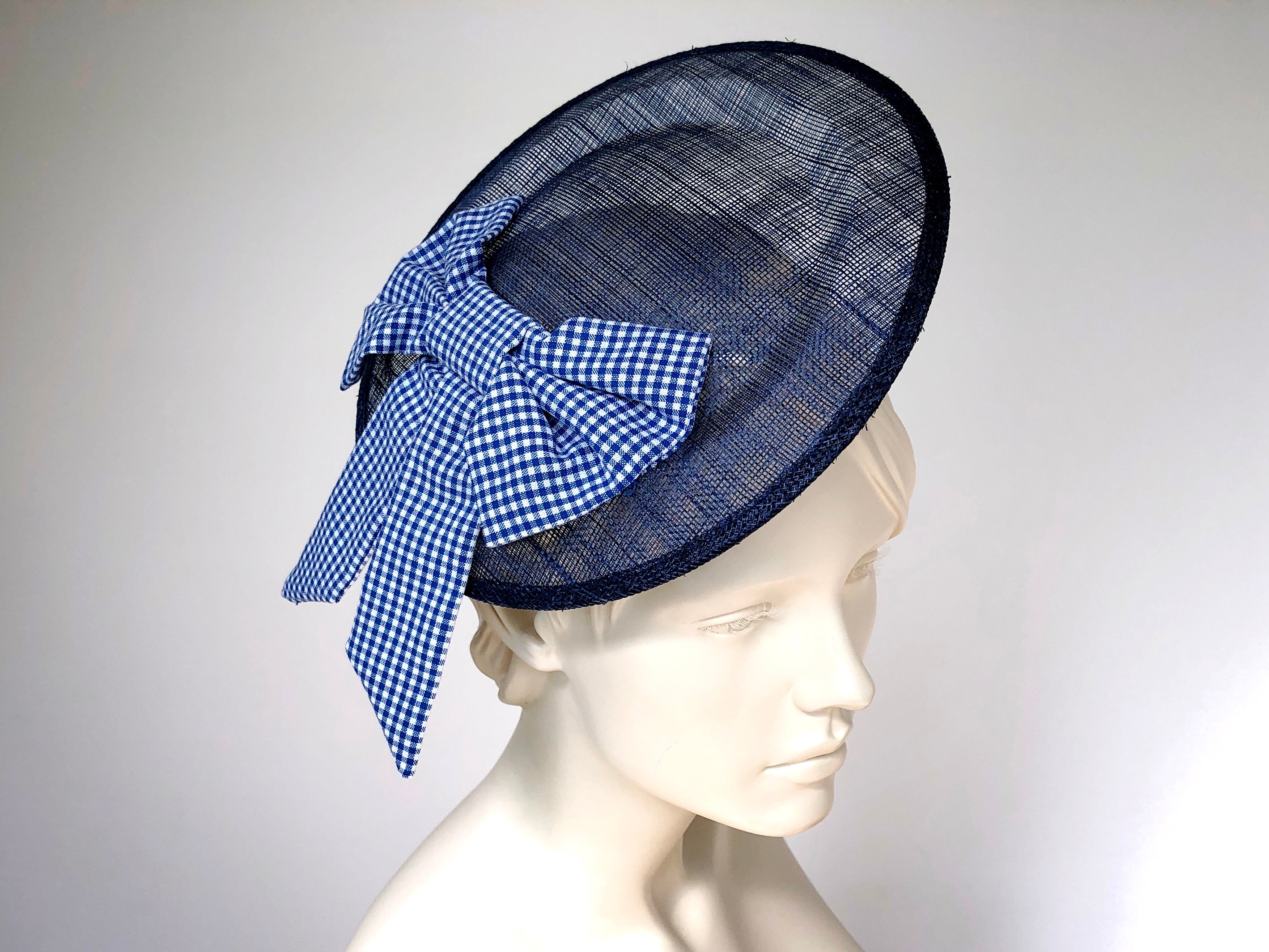 STATEMENT HAT - FRESH VINTAGE STYLE HAT WITH VICHY CHECK BOW