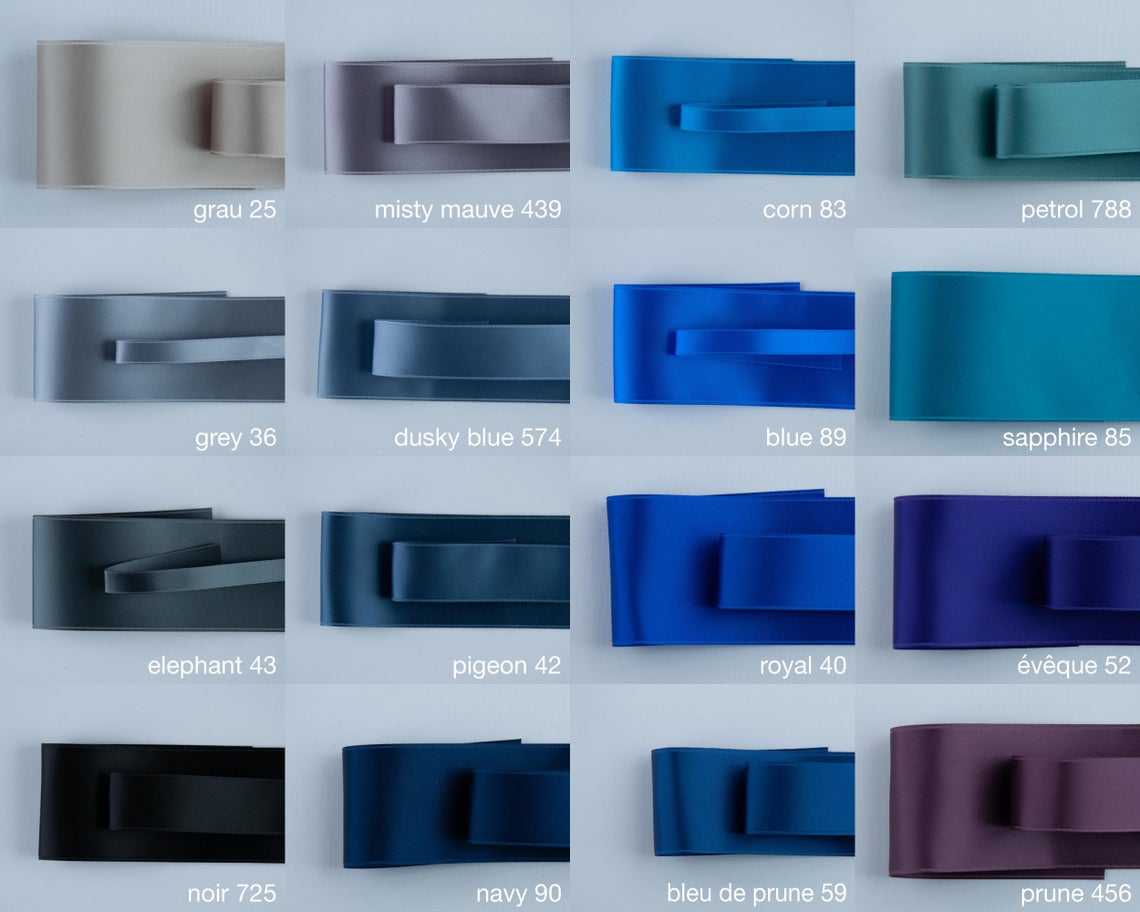 BRIDAL BELT IN MANY SHADES OF BLUE - SWISS QUALITY!
