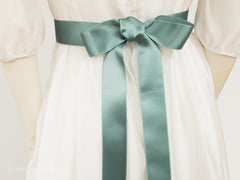 Satin ribbon for bow, belt, dirndl bow. Green, petrol, sage, mint, dark green, 3 widths, 100 colors. Swiss quality