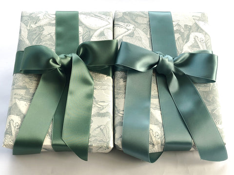 Nastro di raso verde, giada, turchese. Larghezze 2.5, 4, 5 cm, 100 colori, qualità svizzera. Sartoria, regali, Natale, ghirlande, DIY!