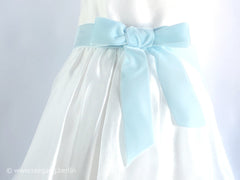 Blue velvet belt with bow for children. 3 widths, 70 colors. Christening, confirmation, communion, confirmation. Size 56 - 164, Swiss quality