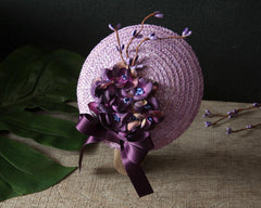 FASCINATOR - PURPLE HAT IN MAUVE TO LAVENDER AND HYACINTH COLOURS © Seegang Berlin