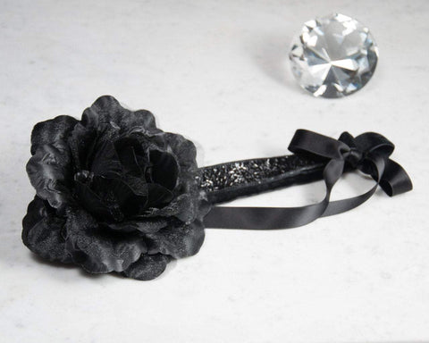 HAIR BAND - GLAMOROUS BLACK ROSE AND GLAS BEADS IN VINTAGE STYLE © Seegang Berlin