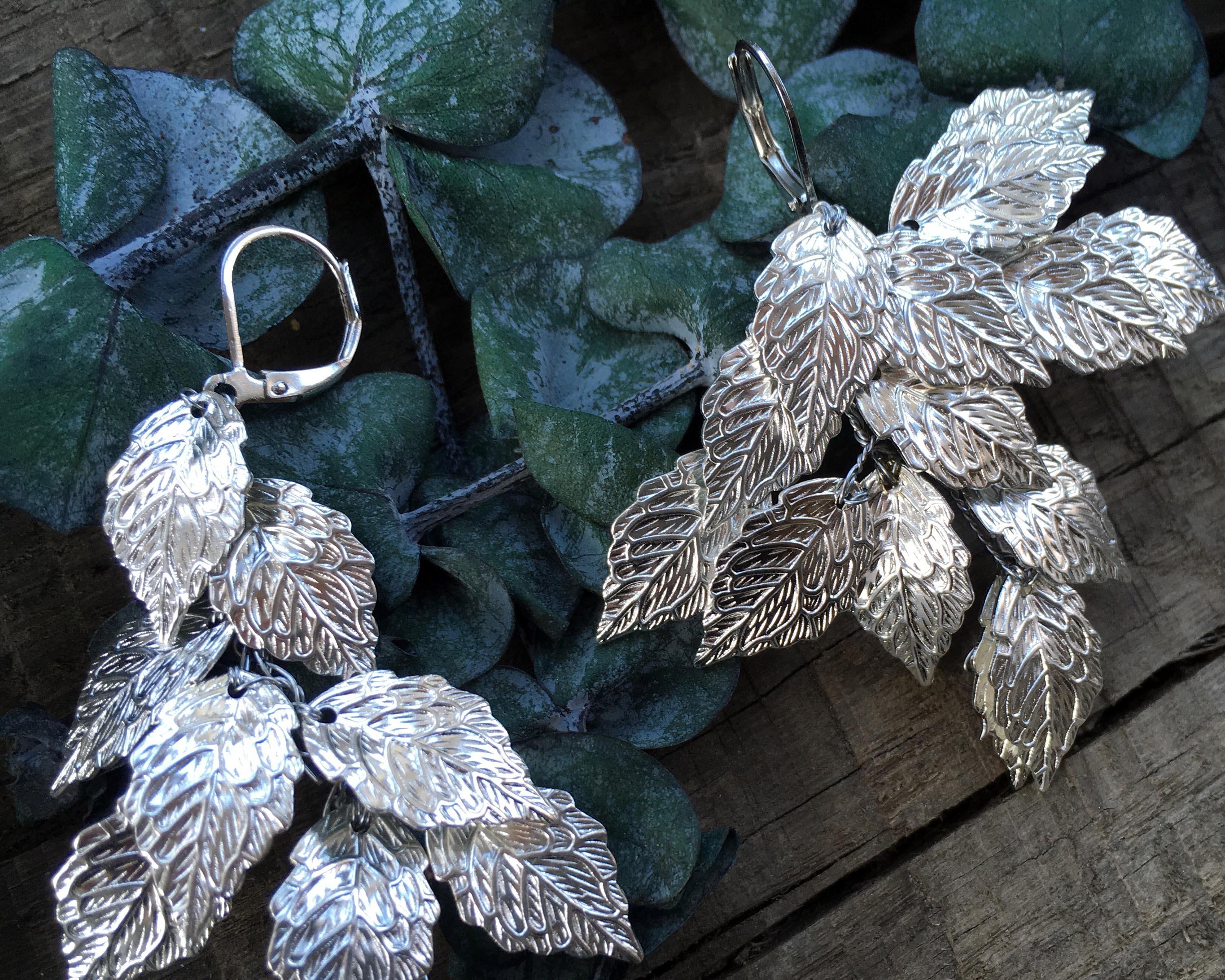 HAIR COMB - BRIDAL JEWELLERY WITH FAIRY LEAFS IN SILVER COLOR © Seegang Berlin