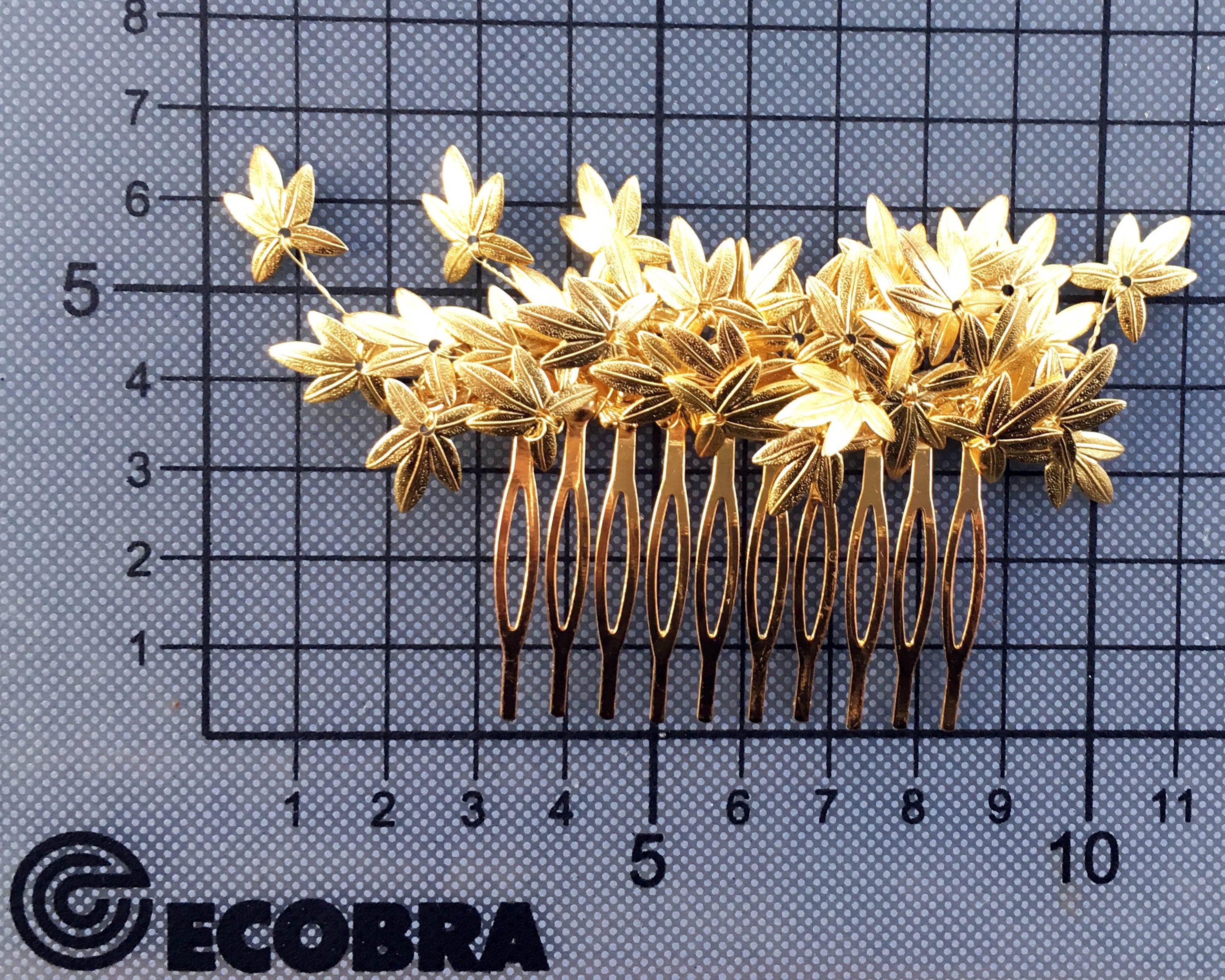 HAIR COMB - jewellery BRANCH OF LEAVES IN VINTAGE BOHO STYLE